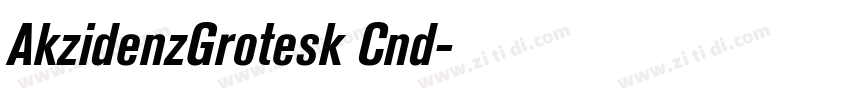 AkzidenzGrotesk Cnd字体转换